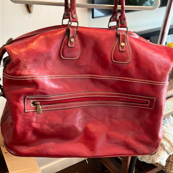 Valentina Bags Valentina Red Leather Duffle Poshmark